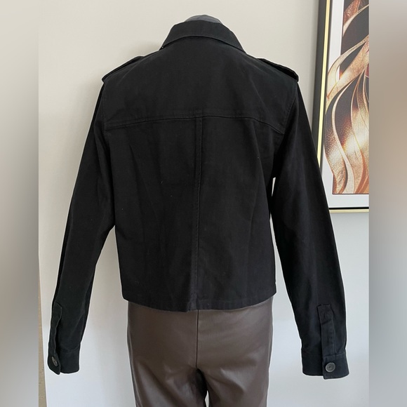 Jack Willis, Black Cotton Jacket - US size 8 - Picture 2 of 4